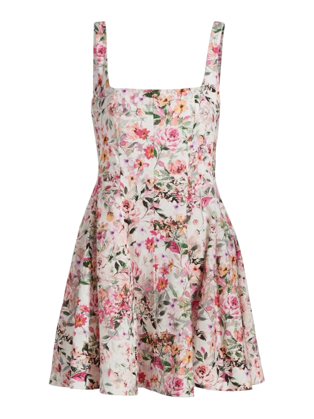 Generation Love Courtney Floral Linen-Blend Fit & Flare Mini Dress | NWT | XXL
